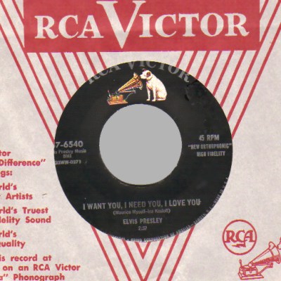 I Want You, I Need You, I Love You / My Baby Left Me - Elvis Presley