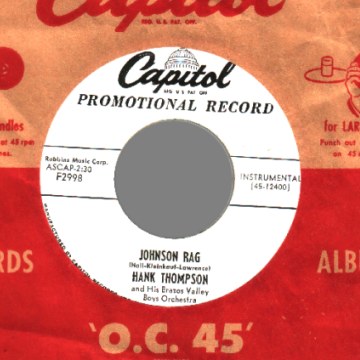Hank Thompson - Dardanella / Johnson Rag