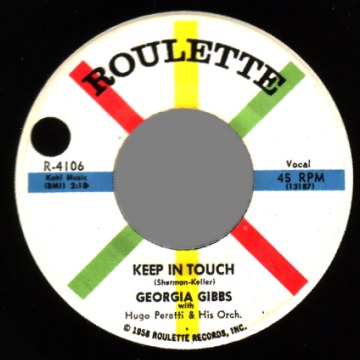 GEORGIA GIBBS - Hula Hoop Song / Keep In Touch - 45T (SP 2 titres)
