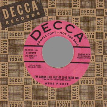 WEBB PIERCE - In The Jailhouse Now / I'm Gonna Fall Out Of Love With You - 45T (SP 2 titres)