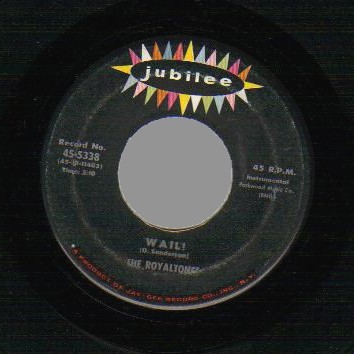 THE ROYALTONES - Poor Boy / Wail - 45T (SP 2 titres)