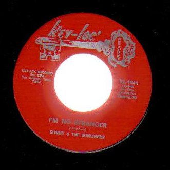 SUNNY & THE SUNLINERS - I'm No Stranger / When It Rains - 45T (SP 2 titres)