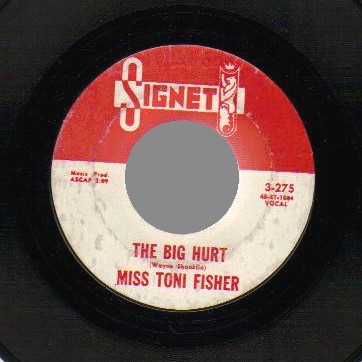 MISS TONI FISHER - The Big Hurt / Memphis Belle - 45T (SP 2 titres)