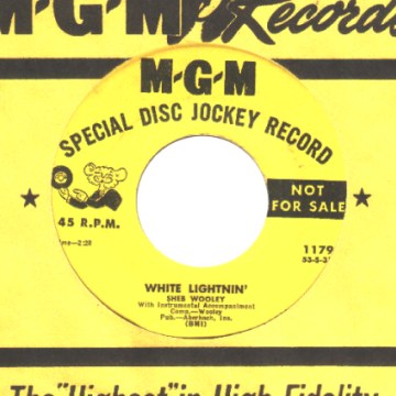 SHEB WOOLEY - White Lightnin' / A Fool About You - 45T (SP 2 titres)