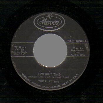 THE PLATTERS - Out Of My Mind / Twilight Time - 45T (SP 2 titres)