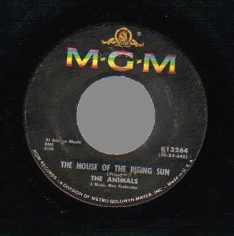 THE ANIMALS - The house of the rising sun / Talkin' 'bout you - 45T (SP 2 titres)