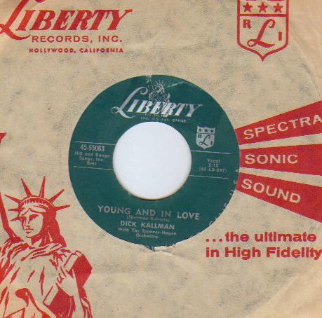 DICK KALLMAN - I Cry To The Moon / Young And In Love - 45T (SP 2 titres)