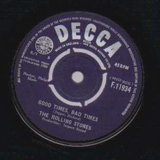 THE ROLLING STONES - Its All Over Now / Good Times Bad Times - 7inch (SP)