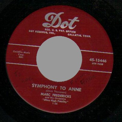 MARC FREDERICKS - Mystic Midnight / Symphony To Anne - 45T (SP 2 titres)