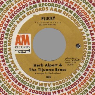 HERB ALPERT - The Work Song / Plucky - 45T (SP 2 titres)
