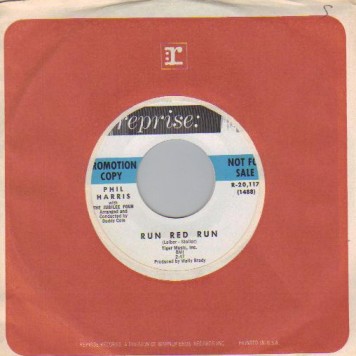 PHIL HARRIS & THE JUBILEE FOUR - Run Red Run / Old Man Time - 45T (SP 2 titres)