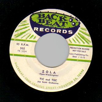 TIC AND TOC - Zola / Walking Alone - 7inch (SP)