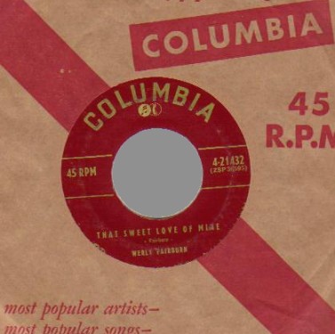 WERLY FAIRBURN - That Sweet Love Of Mine / I Guess I'm Crazy (For Loving You) - 45T (SP 2 titres)