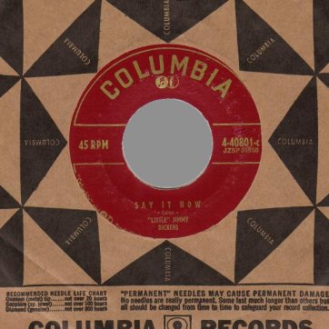 LITTLE JIMMY DICKENS - I'm Coming Over Tonight / Say It Now - 45T (SP 2 titres)