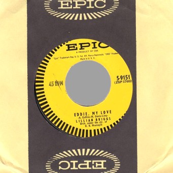 LILLIAN BRIGGS - Eddie, My Love / The Teens In Jeans From New Orleans - 45T (SP 2 titres)