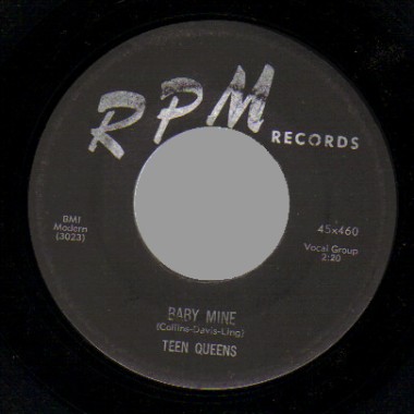 THE TEEN QUEENS - So All Alone / Baby Mine - 45T (SP 2 titres)