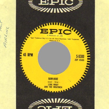 LINK WRAY AND THE WRAYMEN - Raw-hide / Dixie Doodle - 45T (SP 2 titres)