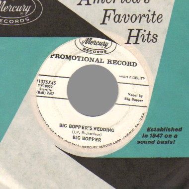 BIG BOPPER - Little Red Riding Hood / Big Boppers Wedding - 45T (SP 2 titres)