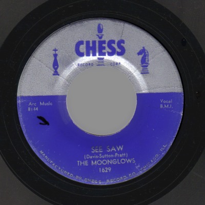 THE MOONGLOWS - See Saw / When I'm With You - 45T (SP 2 titres)