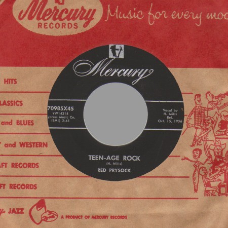 RED PRYSOCK - Teen-Age Rock / Paqino Walk - 45T (SP 2 titres)