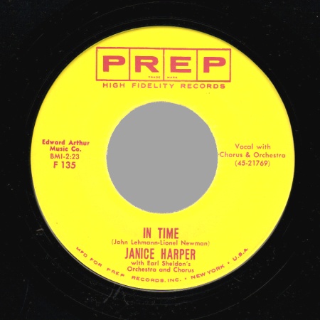 JANICE HARPER - Come On Home / In Time - 45T (SP 2 titres)
