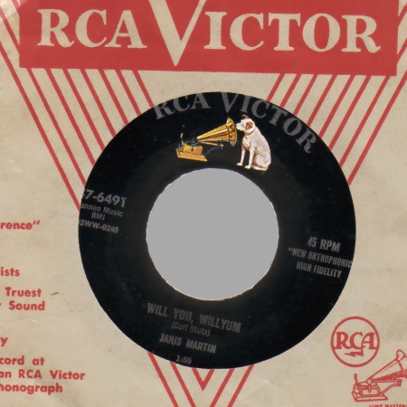 JANIS MARTIN - Will you Willyum / Drugstore Rock and Roll - 45T (SP 2 titres)