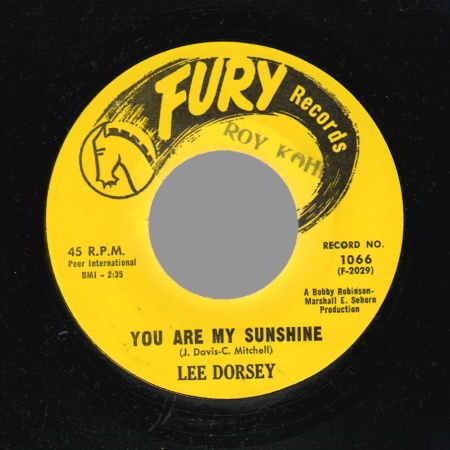 LEE DORSEY - You Are My Sunshine / Give Me Your Love - 45T (SP 2 titres)