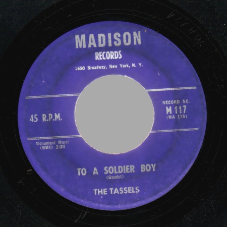 THE TASSELS - The Boy For Me / To A Soldier Boy - 45T (SP 2 titres)