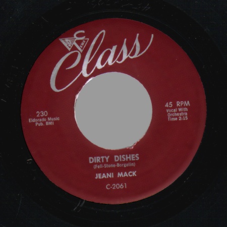 JEANI MACK - Dirty Dishes / Jimmy - 45T (SP 2 titres)