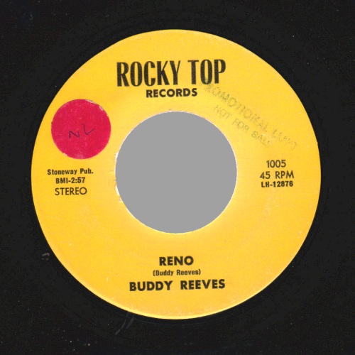 BUDDY REEVES - Reno / Love Souvenirs - 45T (SP 2 titres)