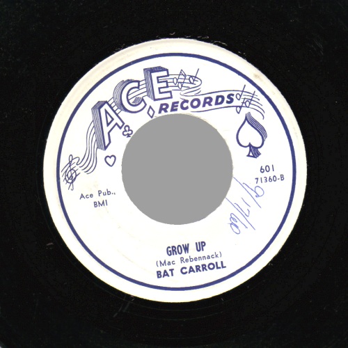 BAT CARROLL - Grow Up / A Different Kind of Love - 45T (SP 2 titres)