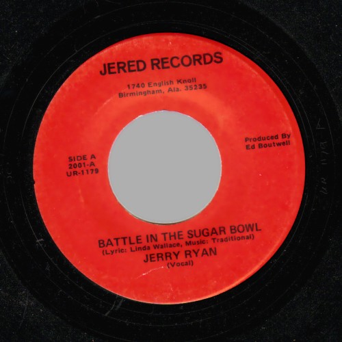 JERRY RYAN - Battle in the Sugar Bowl / The Little Blue Nun - 45T (SP 2 titres)