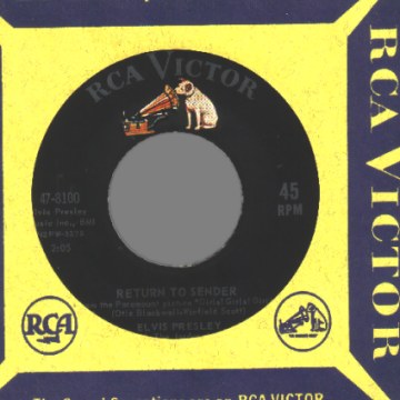 ELVIS PRESLEY - Return To Sender / Where Do You Come From - 45T (SP 2 titres)