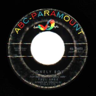 PAUL ANKA - Lonely Boy / Your Love - 45T (SP 2 titres)
