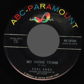 PAUL ANKA - Something Happened / My Home Town - 45T (SP 2 titres)