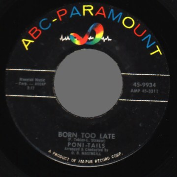 PONI-TAILS - Come on joey dance with me / Born too late - 45T (SP 2 titres)