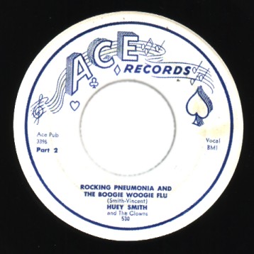 HUEY SMITH - Rocking Pneumonia and the Boogie Woogie Flu prt 1 / part 2 - 45T (SP 2 titres)