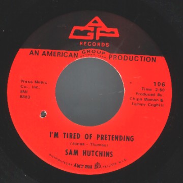 SAM HUTCHINS - Dang Me / I'm Tired Of Pretending - 45T (SP 2 titres)