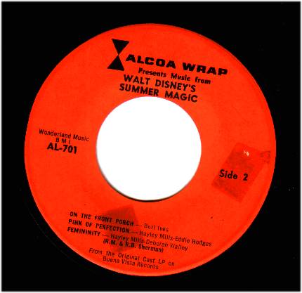 WALT DISNEYS SUMMER MAGIC - Summer Magic (Marilyn Hooven) + 7 - 45T (EP 4 titres)
