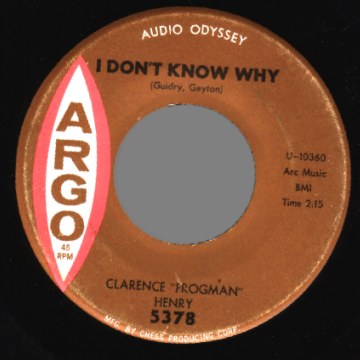 CLARENCE FROGMAN HENRY - Just My Baby And Me / I Don't Know Why - 7inch (SP)