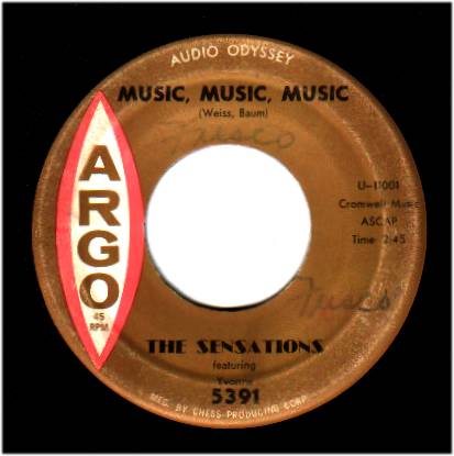 Sensations - Music Music Music / A Part Of Me (wrong B-side Label)