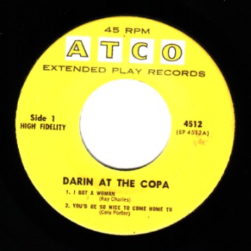 BOBBY DARIN - Darin At The Copa - 45T (EP 4 titres)