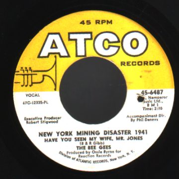 Bee Gees New+York+Mining+Disaster+1941+/+I+Can'T+See+Nobody 45RPM