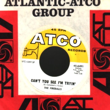 THE FIREBALLS - Bottle of Wine / Can't you See I'm Tryin' - 45T (SP 2 titres)