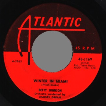 BETTY JOHNSON - The little blue man / winter in miami - 45T (SP 2 titres)