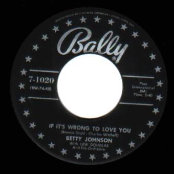 BETTY JOHNSON - If It's Wrong To Love You / I Dreamed - 7inch (SP)