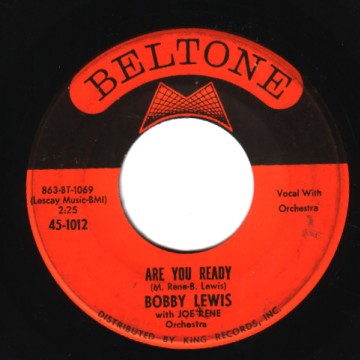 BOBBY LEWIS - One Track Mind / Are You Ready - 45T (SP 2 titres)