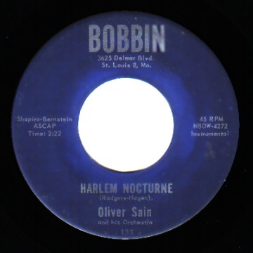OLIVER SAIN - Hucklebuck Twist / Harlem Nocturne - 45T (SP 2 titres)