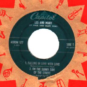LES PAUL & MARY FORD - Falling In Love With Love + 3 - 45T (EP 4 titres)