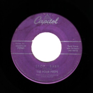 THE FOUR PREPS - Stop, Baby / Big Man - 45T (SP 2 titres)